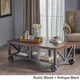 Dree Industrial Rectangle Wood Coffee Table by Christopher Knight Home - Thumbnail 2