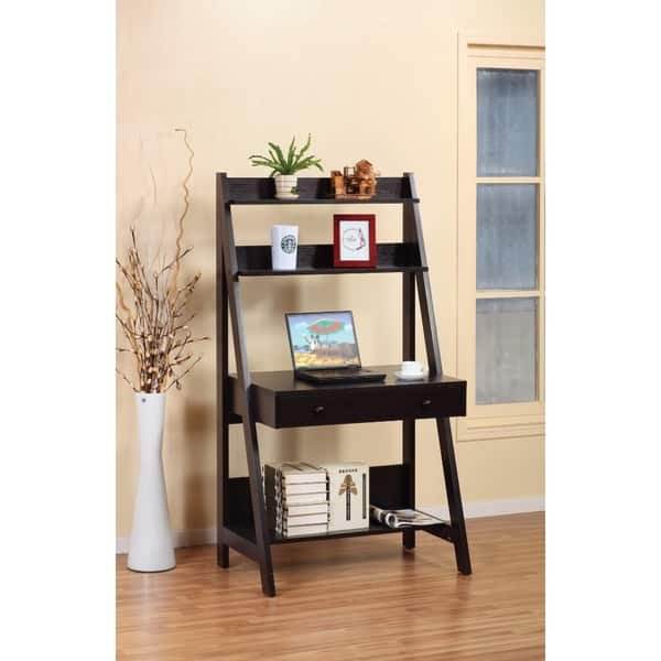 Shop Contemporary Style Ladder Desk With 3 Open Shelves