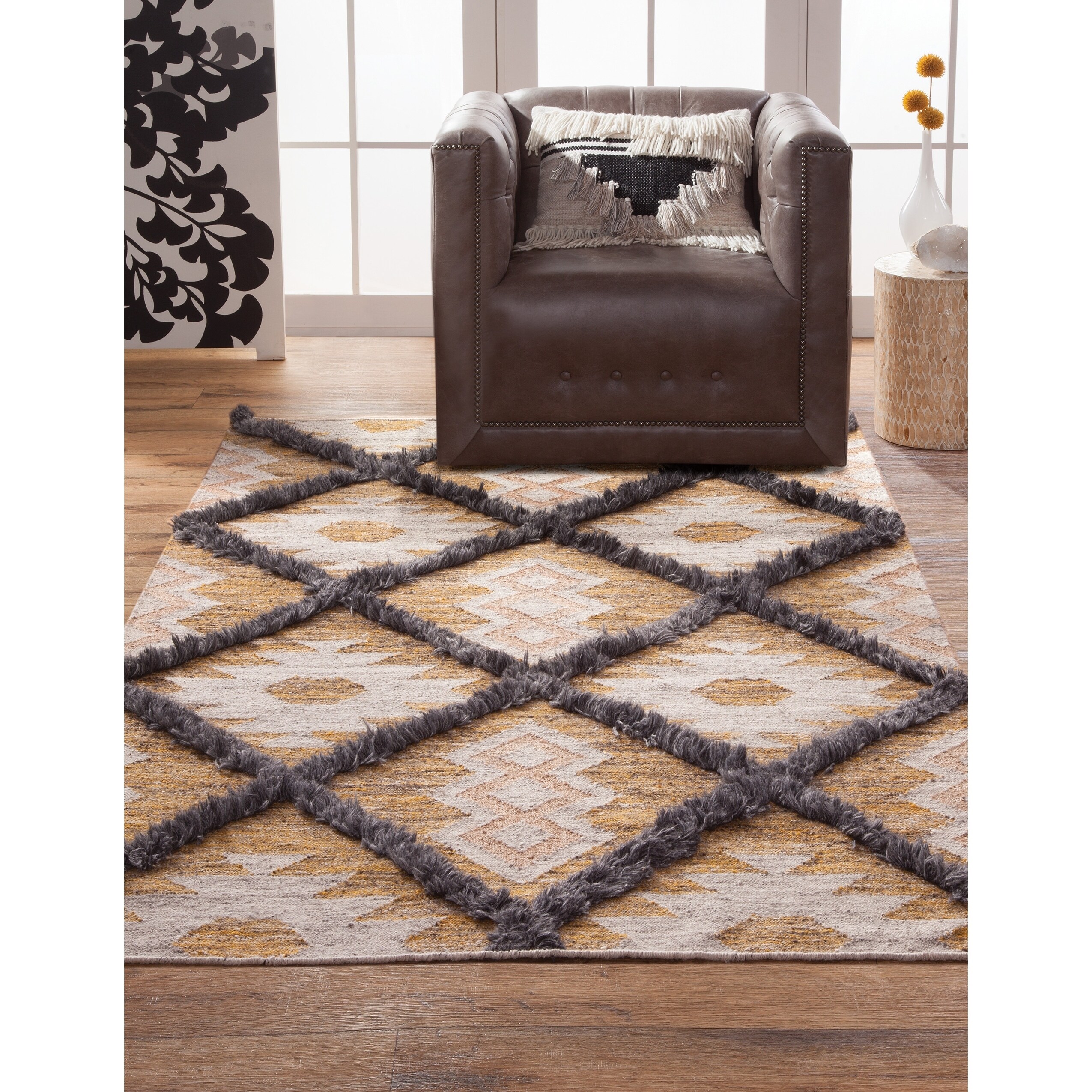 Shop Faris Yellow Blue Grey Natural Area Rug By Greyson Living 8 X 10 On Sale Overstock 18701436