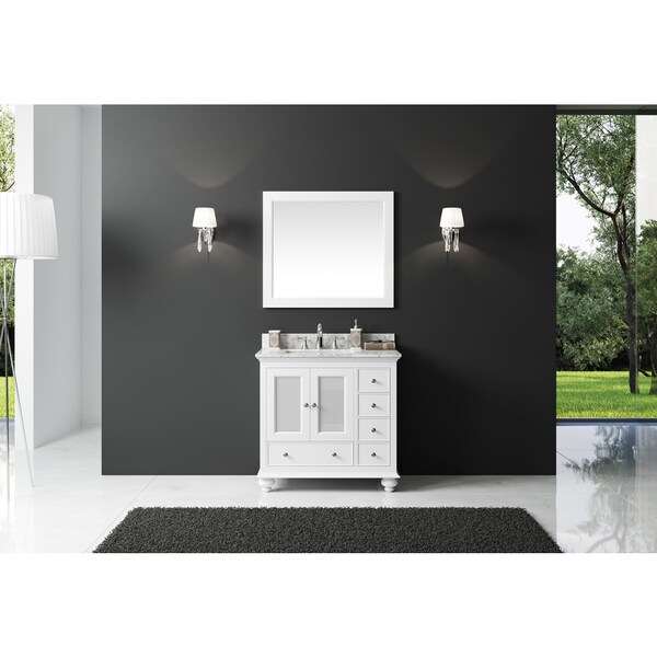 Shop Exclusive Heritage 36-inch Single Sink White Bathroom ...