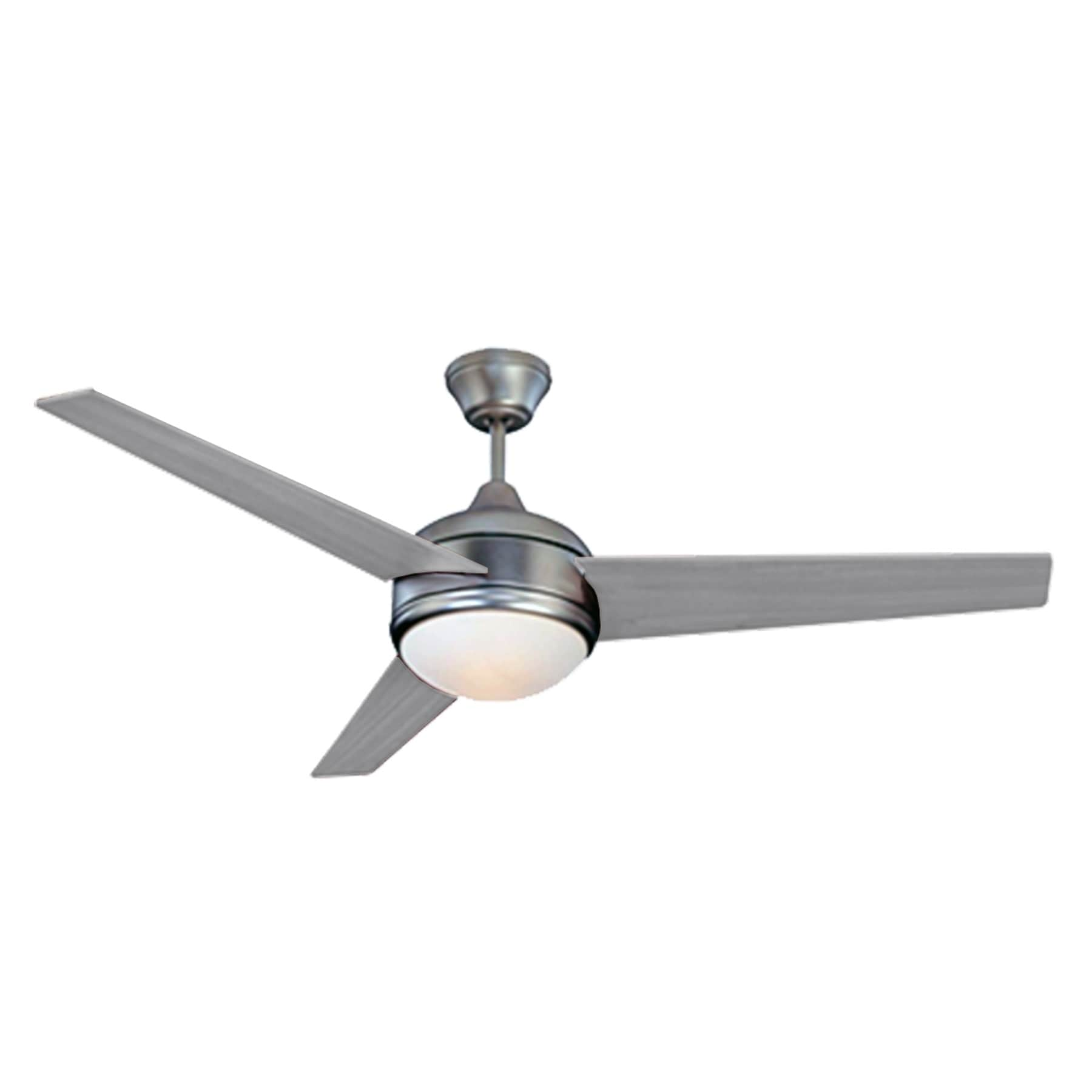 Homeselects Contempo 52 Ceiling Fan With Wall Switch Silver