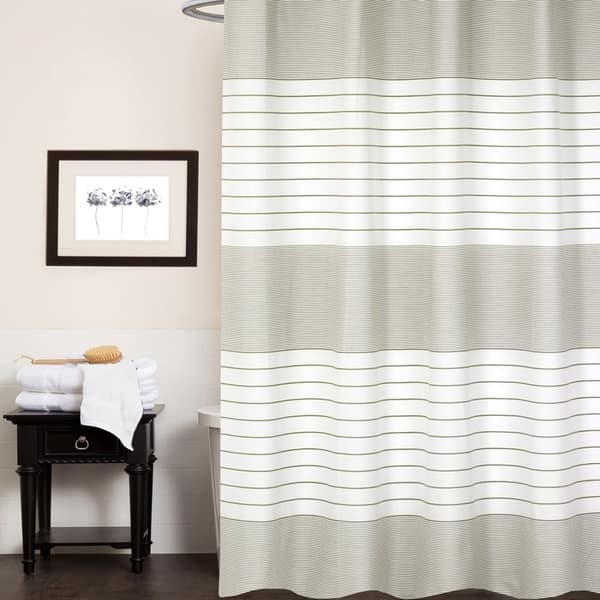 Shop Pacey 100 Cotton Striped Shower Curtain 70 X72 Blue On