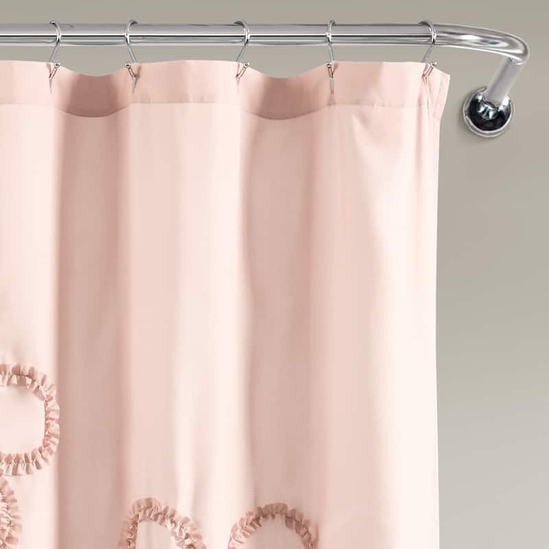 Lush Decor Ruffle Flower Shower Curtain