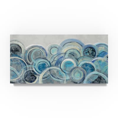 Silvia Vassileva 'Variation Blue Grey Crop' Canvas Art