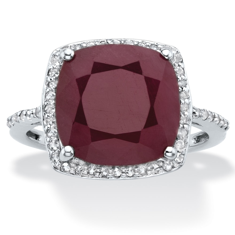 Hexagon Shaped 925 Sterling Silver Earning With Natural Ruby Stone TGW 2.96 Gm Also Available in Other Gems Colors Earrings