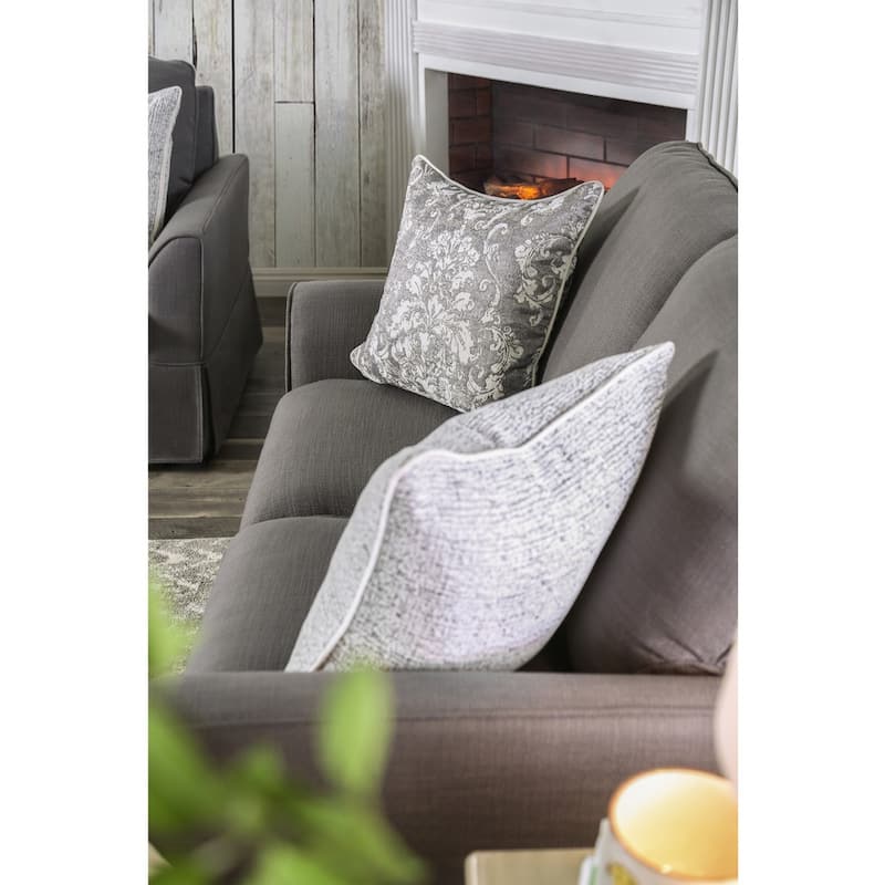 Nis Casual Fabric Upholstered Slipcovered Sofa by Furniture of America