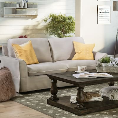 Nis Casual Fabric Upholstered Slipcovered Sofa by Furniture of America