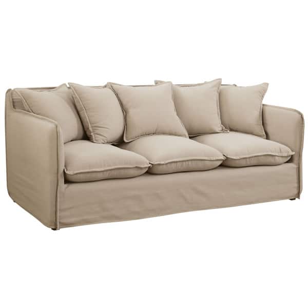 Shop Furniture Of America Rass Boho Shabby Chic Linen Fabric Sofa