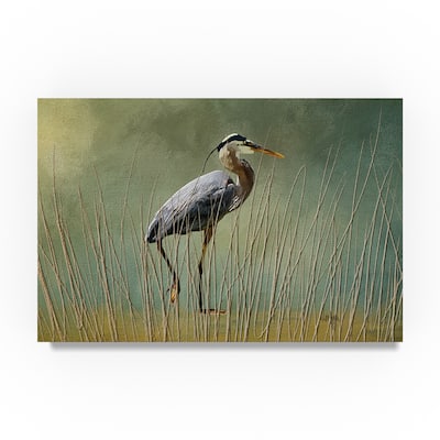 Lois Bryan 'Great Blue at the Beach' Canvas Art