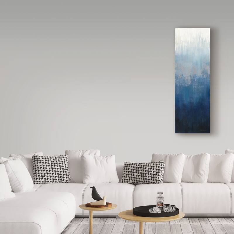 Silvia Vassileva 'Silver Wave II' Canvas Art