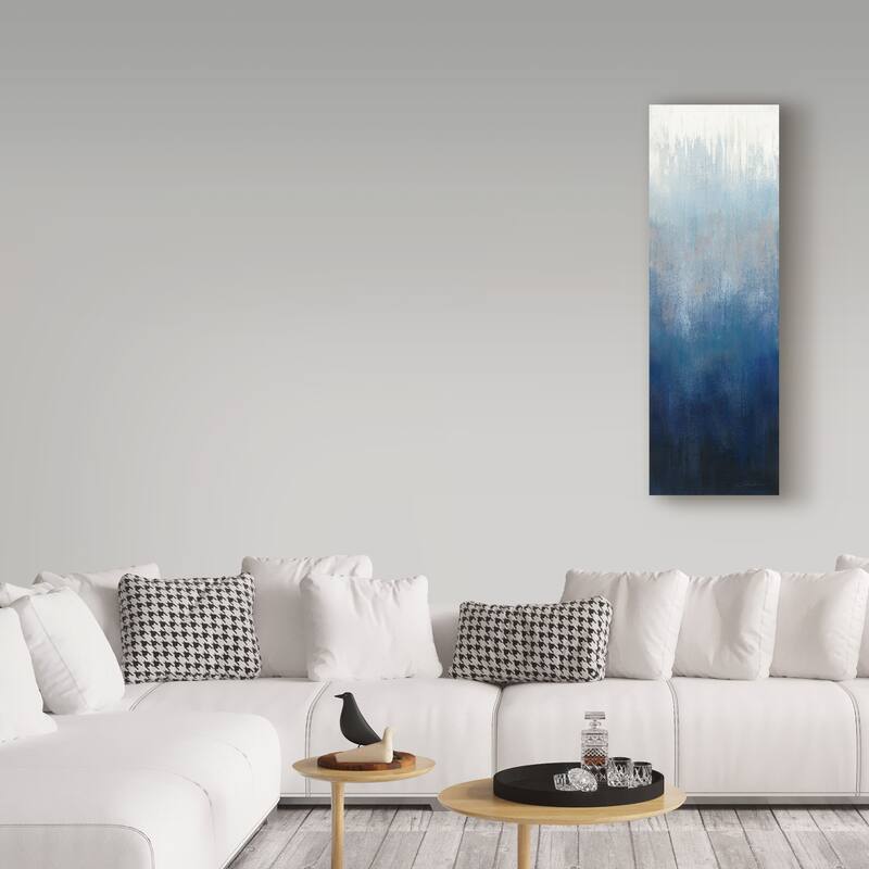 Silvia Vassileva 'Silver Wave I' Canvas Art