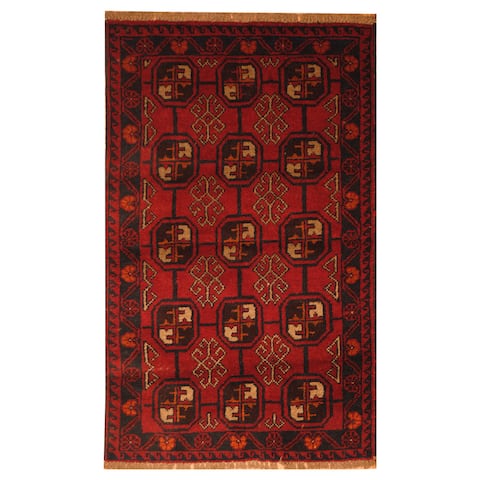 Handmade One-of-a-Kind Balouchi Wool Rug (Afghanistan) - 2'9 x 4'6