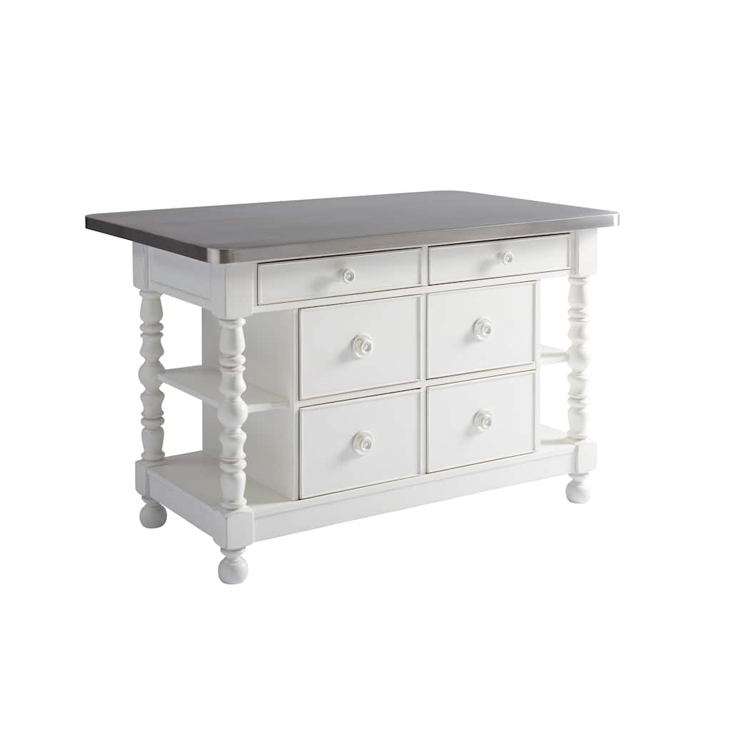 Paula Deen Cottage Ivory 4-drawer Kitchen Island