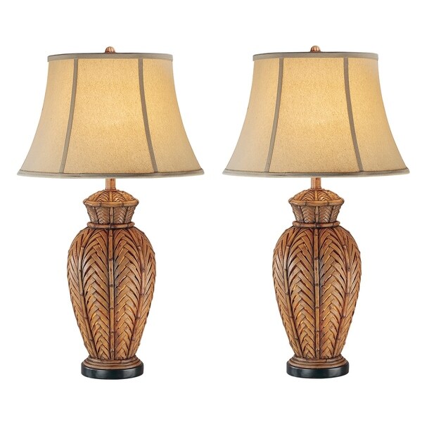 vintage wicker table lamp