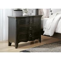 Shop Chesapeake Wire Brushed Antique Black 3 Drawer Nightstand On Sale Overstock 18705636