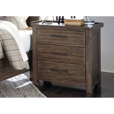 Sonoma Road Weather Beaten Bark 3 Drawer Night Stand By 2019