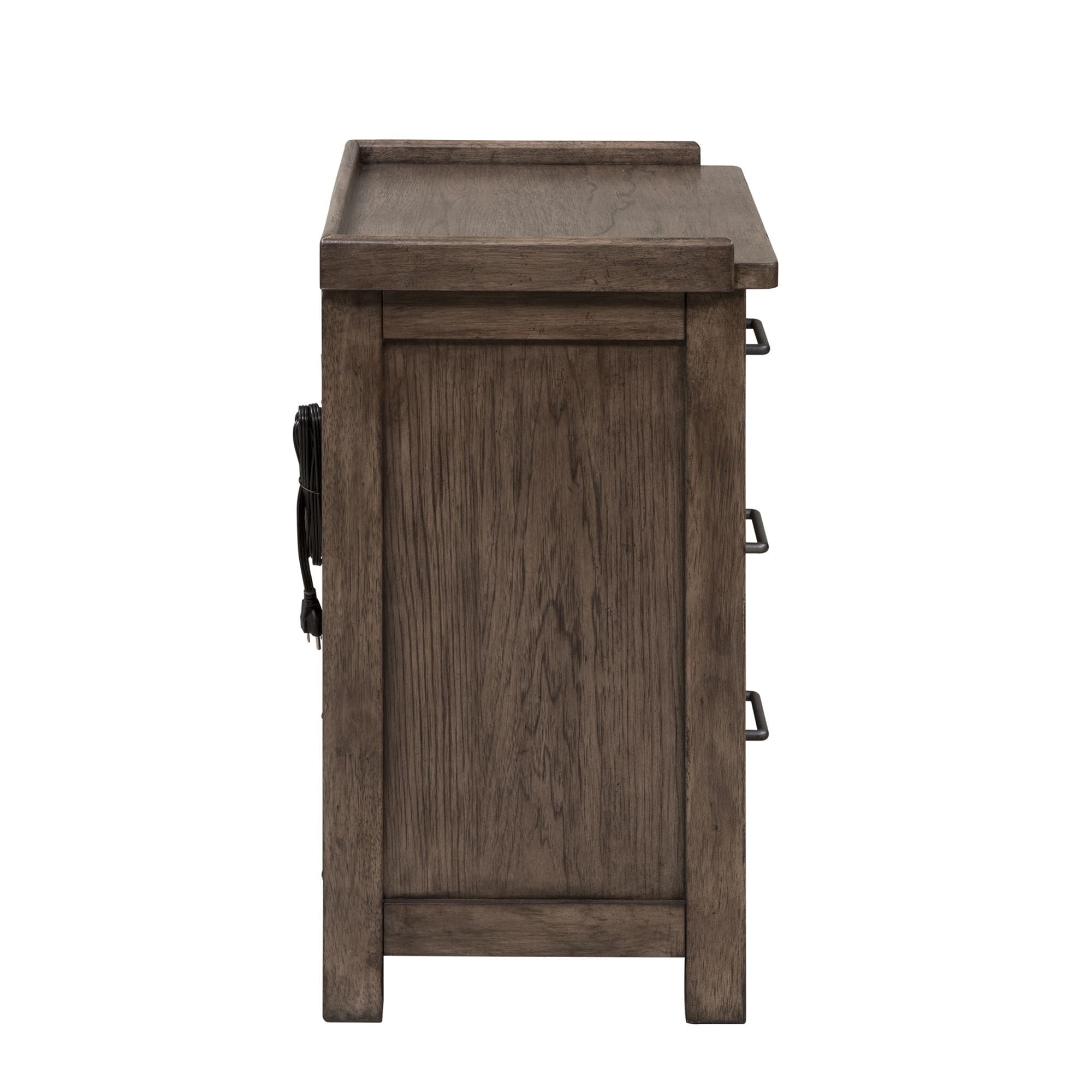 Shop Sonoma Road Weather Beaten Bark 3 Drawer Night Stand Overstock 18705649