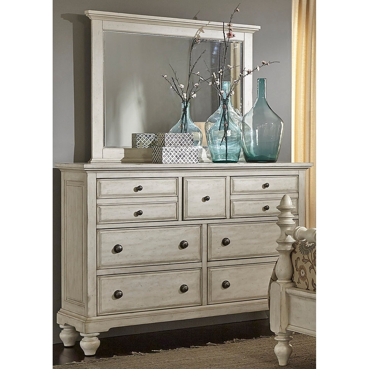 Shop High Country White Dresser And Mirror On Sale Free