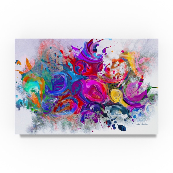 Download Shop Ata Alishahi 'Dark Color Explosion' Canvas Art - Overstock - 18706134