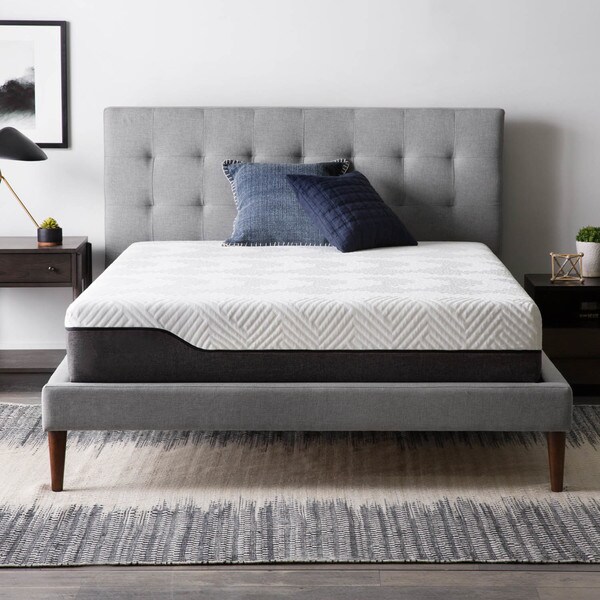LUCID Comfort Collection 10-inch King-size Bamboo Charcoal Memory Foam Hybrid Mattress