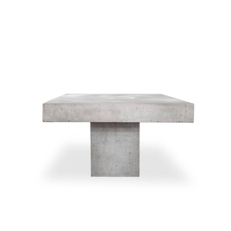 Aurelle Home Grey Concrete Modern Coffee Table - 31.5" x 47" x 18.5"