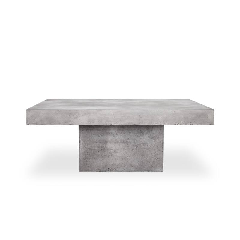 Aurelle Home Grey Concrete Modern Coffee Table - 31.5" x 47" x 18.5"