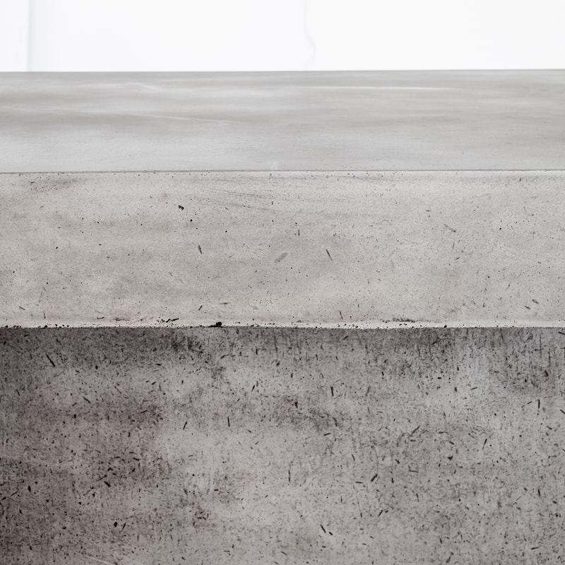 Aurelle Home Grey Concrete Modern Coffee Table - 31.5" x 47" x 18.5"