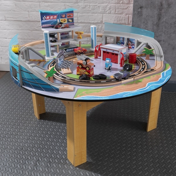 kidkraft cars 3 florida racetrack set and table