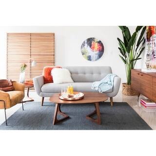 Flared Arms Scandinavian Sofas Couches For Less Aurelle Home Svend Dark Grey Mid Century Modern Sofa