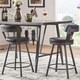 Harley Faux Leather and Metal Swivel Stools (Set of 2) by iNSPIRE Q Modern - Thumbnail 2