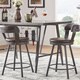 Harley Faux Leather and Metal Swivel Stools (Set of 2) by iNSPIRE Q Modern - Thumbnail 3