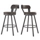 Harley Faux Leather and Metal Swivel Stools (Set of 2) by iNSPIRE Q Modern - Thumbnail 9