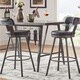 Harley Faux Leather and Metal Swivel Stools (Set of 2) by iNSPIRE Q Modern - Thumbnail 5