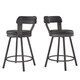 Harley Faux Leather and Metal Swivel Stools (Set of 2) by iNSPIRE Q Modern - Thumbnail 8