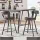 Harley Faux Leather and Metal Swivel Stools (Set of 2) by iNSPIRE Q Modern - Thumbnail 0