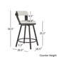 Harley Faux Leather and Metal Swivel Stools (Set of 2) by iNSPIRE Q Modern - Thumbnail 14