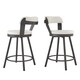 Harley Faux Leather and Metal Swivel Stools (Set of 2) by iNSPIRE Q Modern - Thumbnail 10