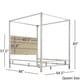 preview thumbnail 6 of 5, Solivita Chrome Metal Canopy Bed with Horizontal Panel Headboard by iNSPIRE Q Bold