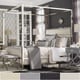 preview thumbnail 5 of 5, Solivita Chrome Metal Canopy Bed with Horizontal Panel Headboard by iNSPIRE Q Bold