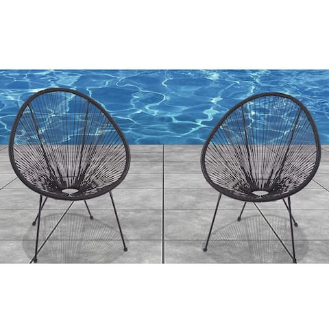 Acapulco Black Resort-grade Chairs (Set of 2)