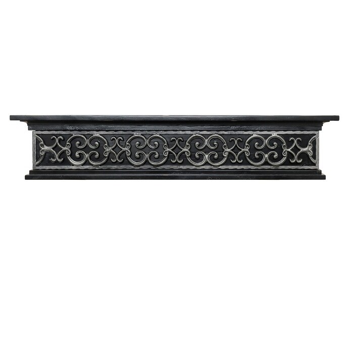 Shop Ornamental Designs Tuscany Black Stained Finish Fireplace