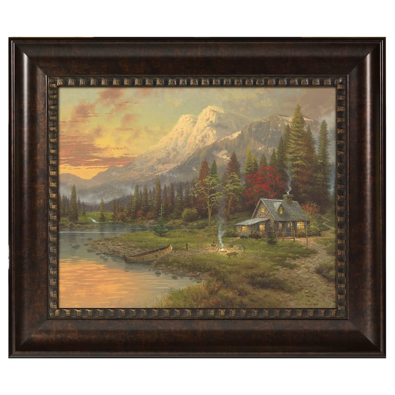 Thomas Kinkade Evening Majesty 16 x 20 Brushstroke Vignette