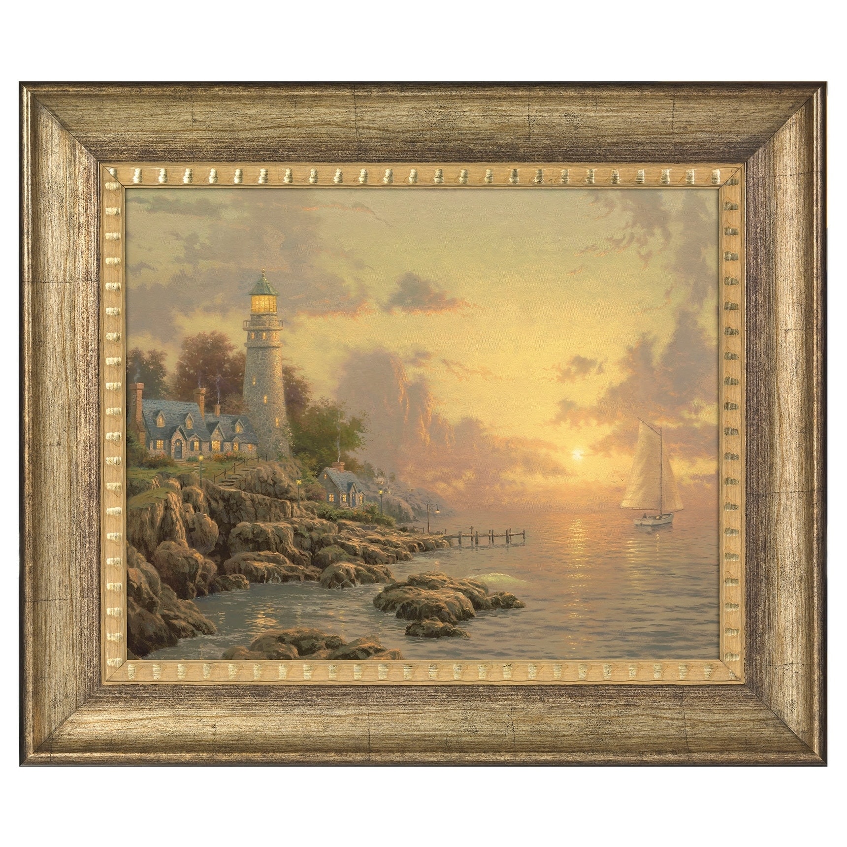 Thomas Kinkade The Sea of Tranquility 16 x 20 Brushstroke Vignette ...