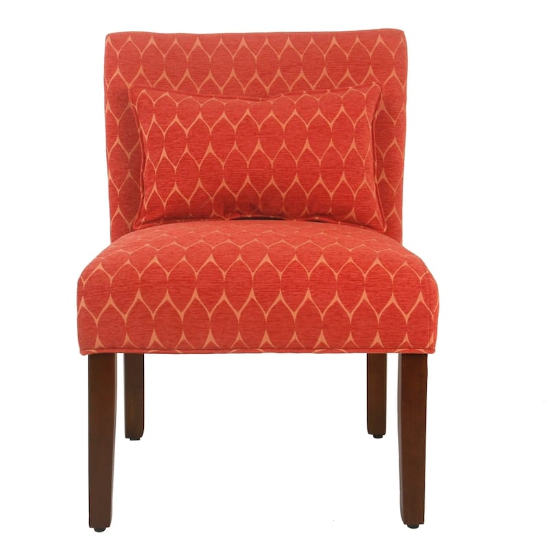 Porch & Den Valderrama Geometric Patterned Accent Chair with Pillow