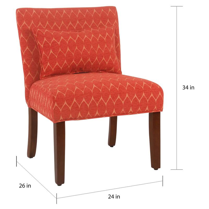 Porch & Den Valderrama Geometric Patterned Accent Chair with Pillow