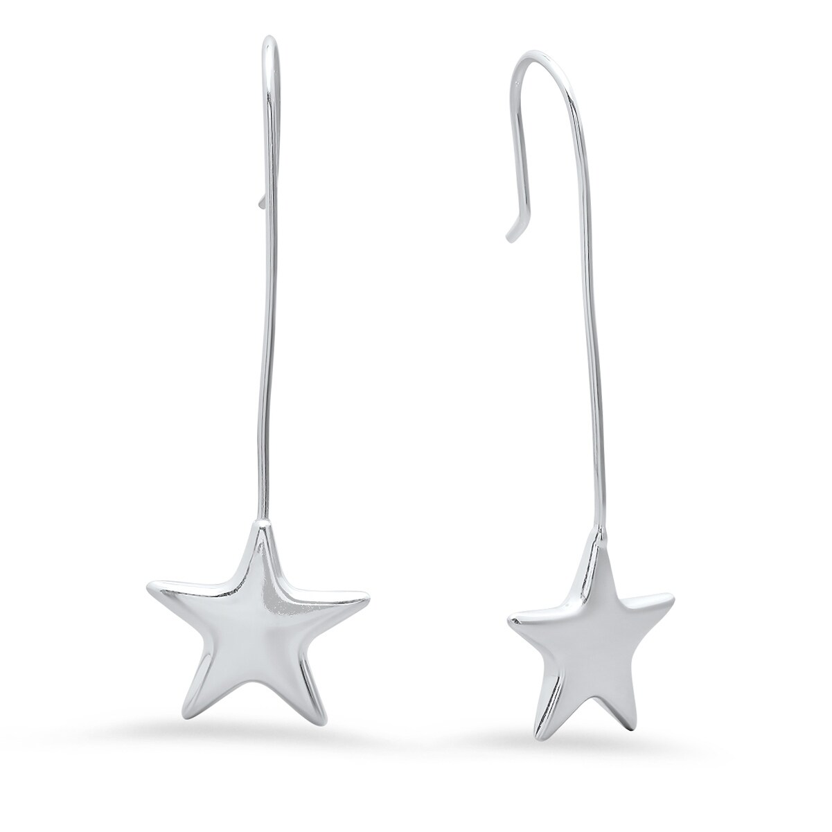 Pori Jewelers Sterling Silver Star Drop Earrings On Sale Overstock