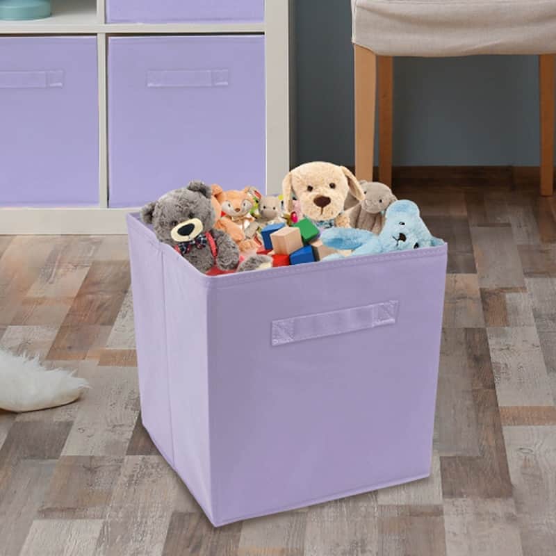 Foldable Storage Cubes - 6 Pack, Pastel Purple