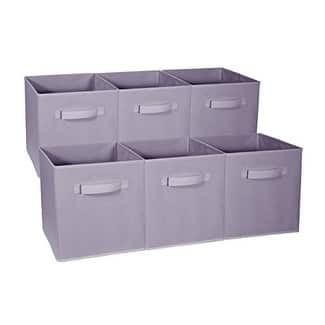 Foldable Storage Cubes - 6 Pack, Pastel Purple