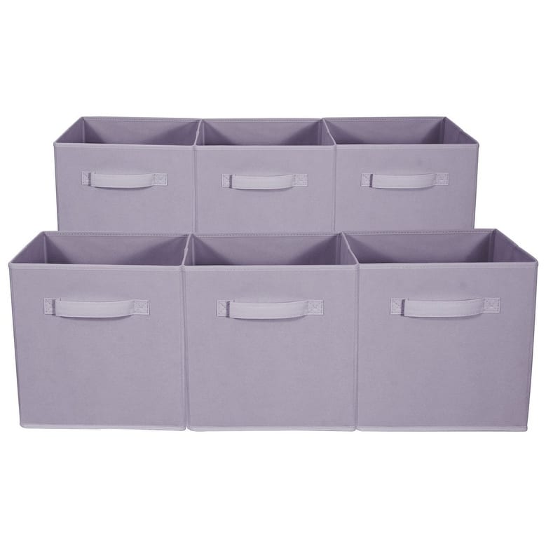 Foldable Storage Cubes - 6 Pack, Pastel Purple