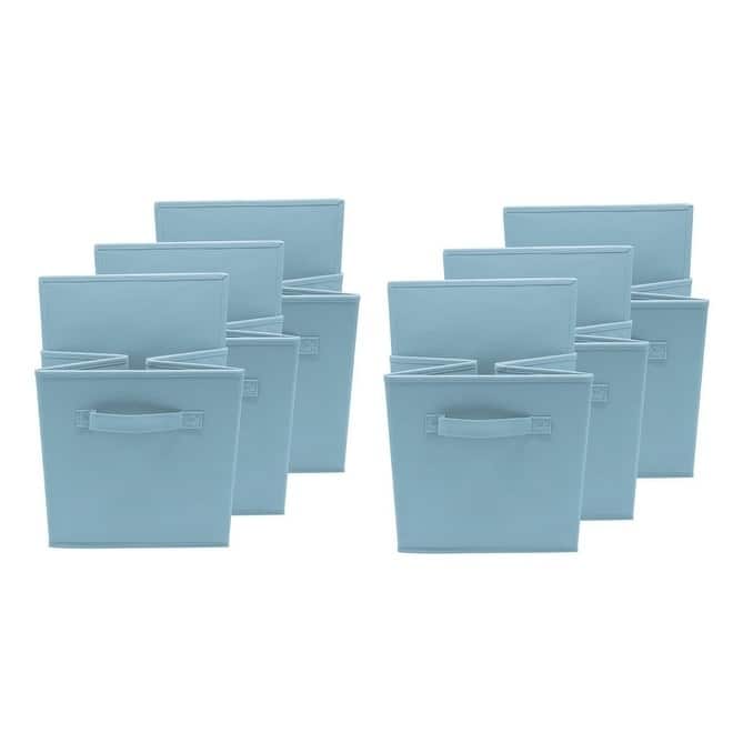 Sorbus Foldable Storage Cube Basket Bin (6 Pack, Pastel Blue)